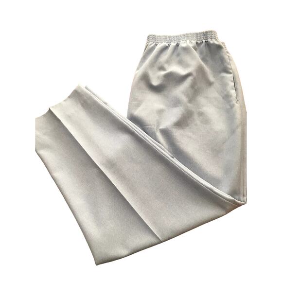 Laura Scott Women's White Pull-On Elastic Waist Pants with Pockets - Size 16 - Picture 6 of 6